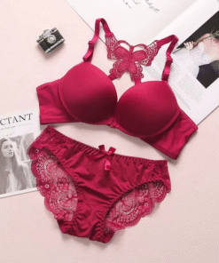 Butterfly Style Front Open Bra Panty Set