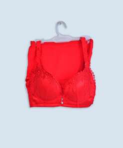 Latest Padded Red Bra and Panty Set